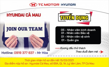 TUYỂN DỤNG THÁNG 3