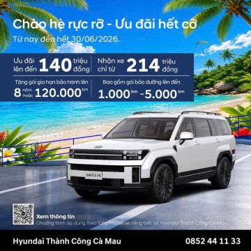 CHÀO HÈ RỰC RỠ – SỞ HỮU HYUNDAI SANTA FE VỚI ƯU ĐÃI HẤP DẪN