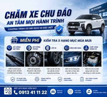KIỂM TRA 5 HẠNG MỤC MÙA MƯA – AN TÂM TRÊN MỌI HÀNH TRÌNH!