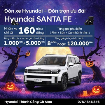 HYUNDAI SANTA FE – ƯU ĐÃI HẤP DẪN THÁNG 10/2026