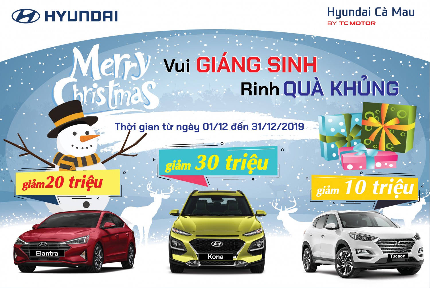 GIÁNG SINH AN LÀNH ĐỒNG HÀNH CÙNG HYUNDAI CÀ MAU