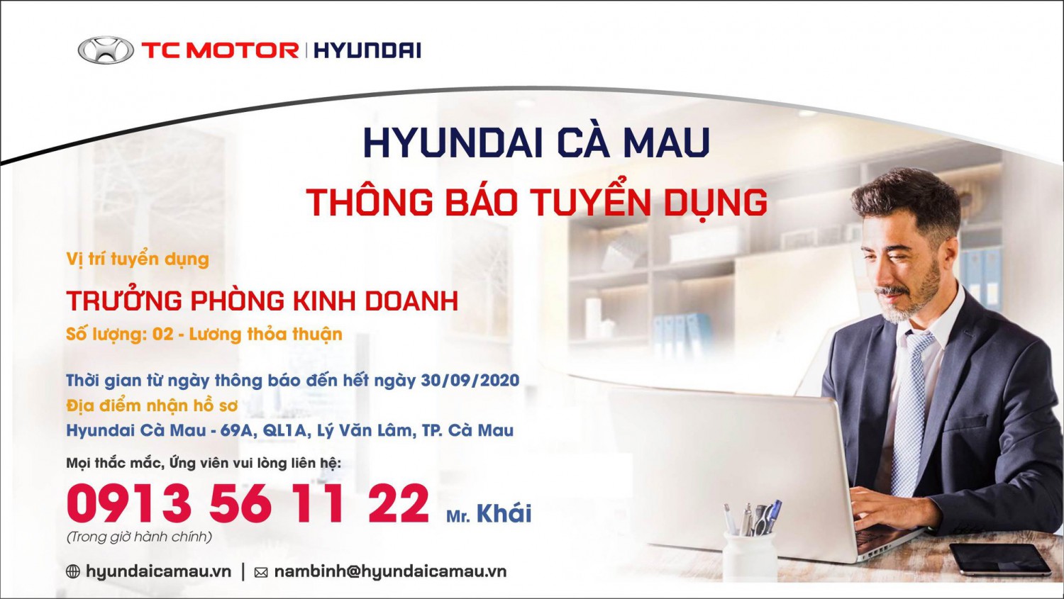 TUYỂN DỤNG TRƯỞNG PHÒNG KINH DOANH