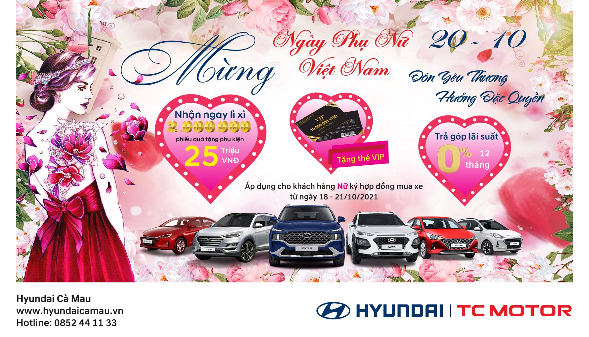 ĐÓN YÊU THƯƠNG HƯỞNG ĐẶC QUYỀN TẠI HYUNDAI CÀ MAU