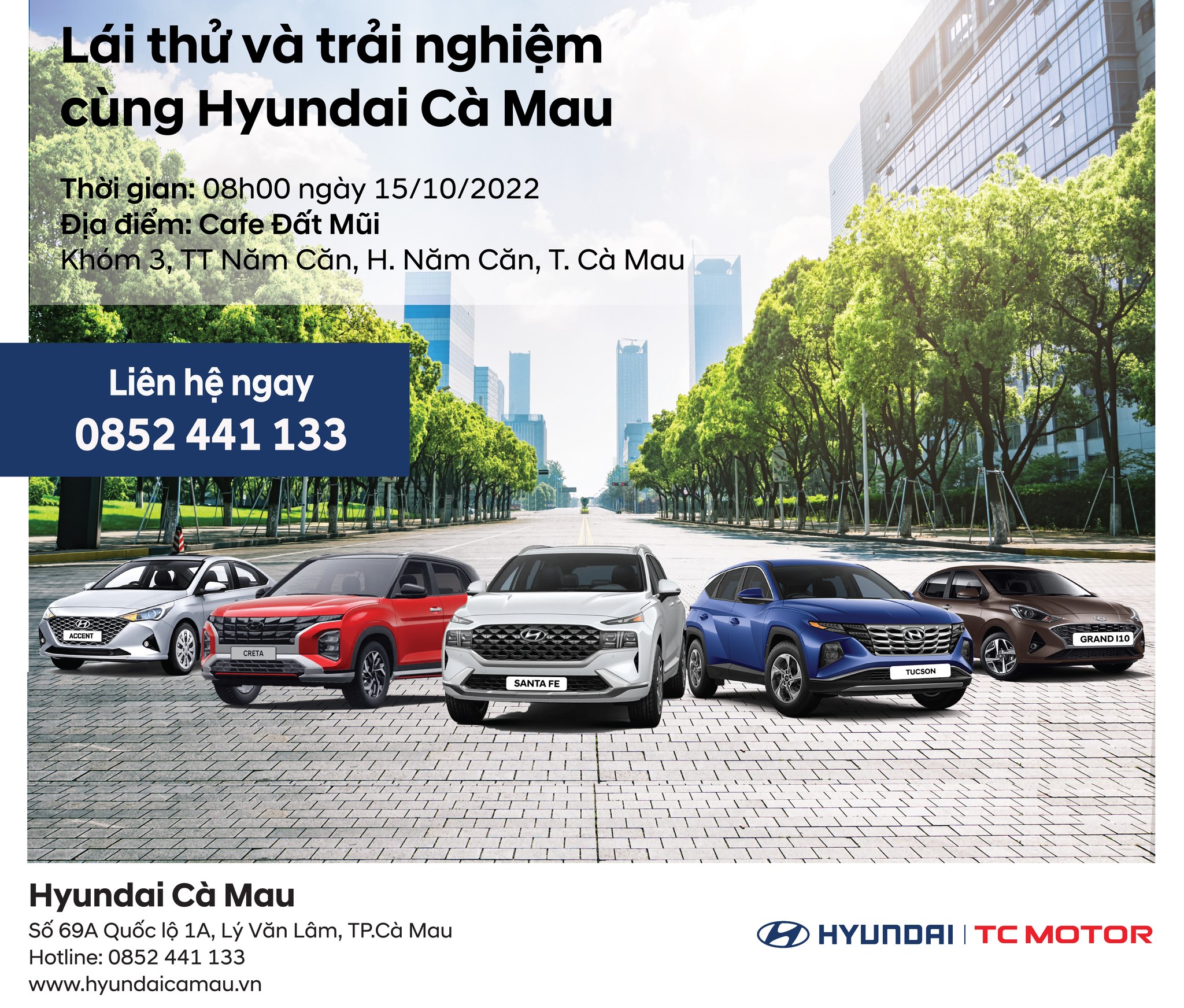 LÁI THỬ VÀ TRẢI NGHIỆM CÙNG HYUNDAI CÀ MAU TẠI THỊ TRẤN NĂM CĂN