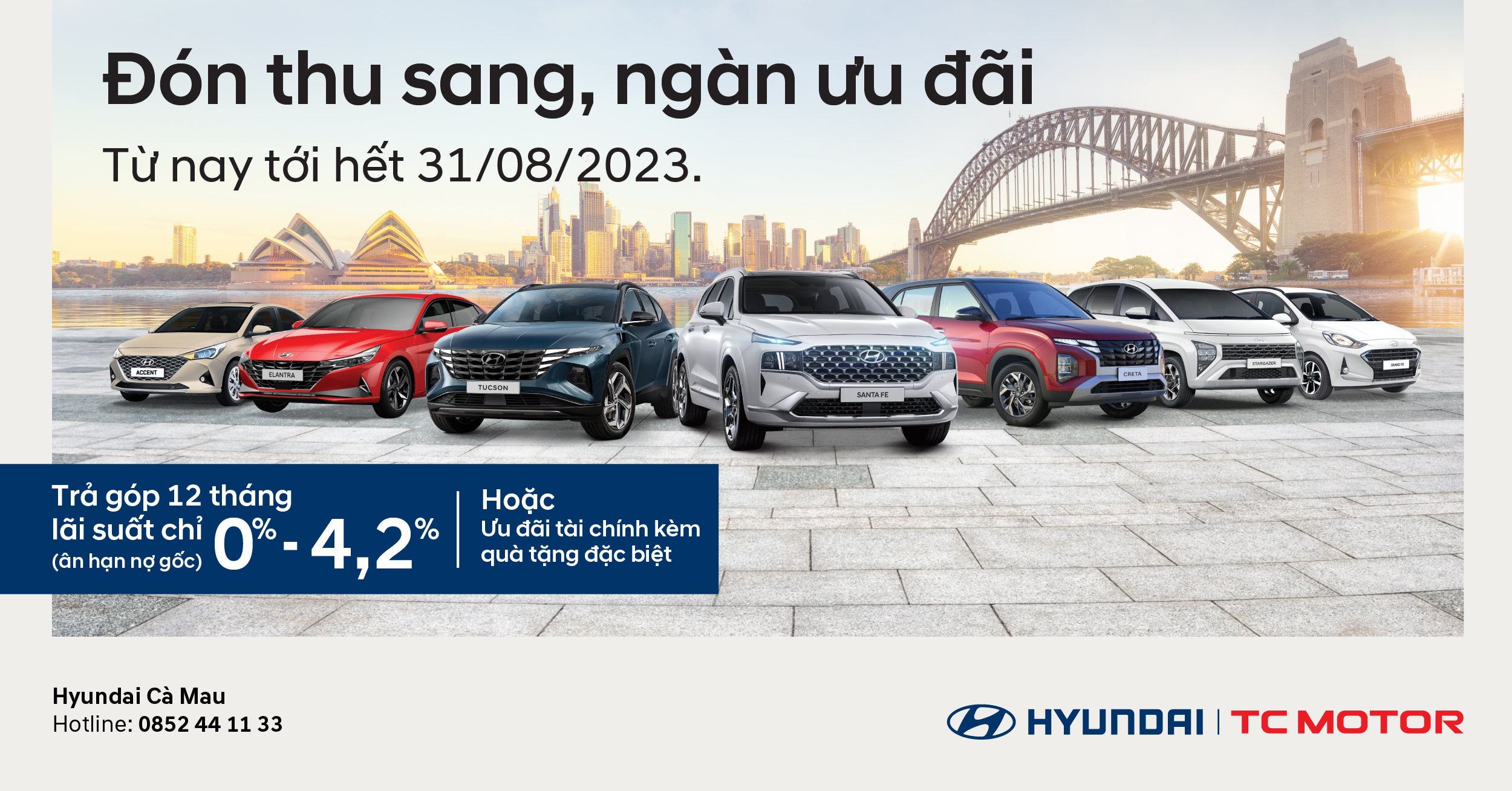 Hyundai Cà Mau - Khuyến mãi hấp dẫn tháng 8