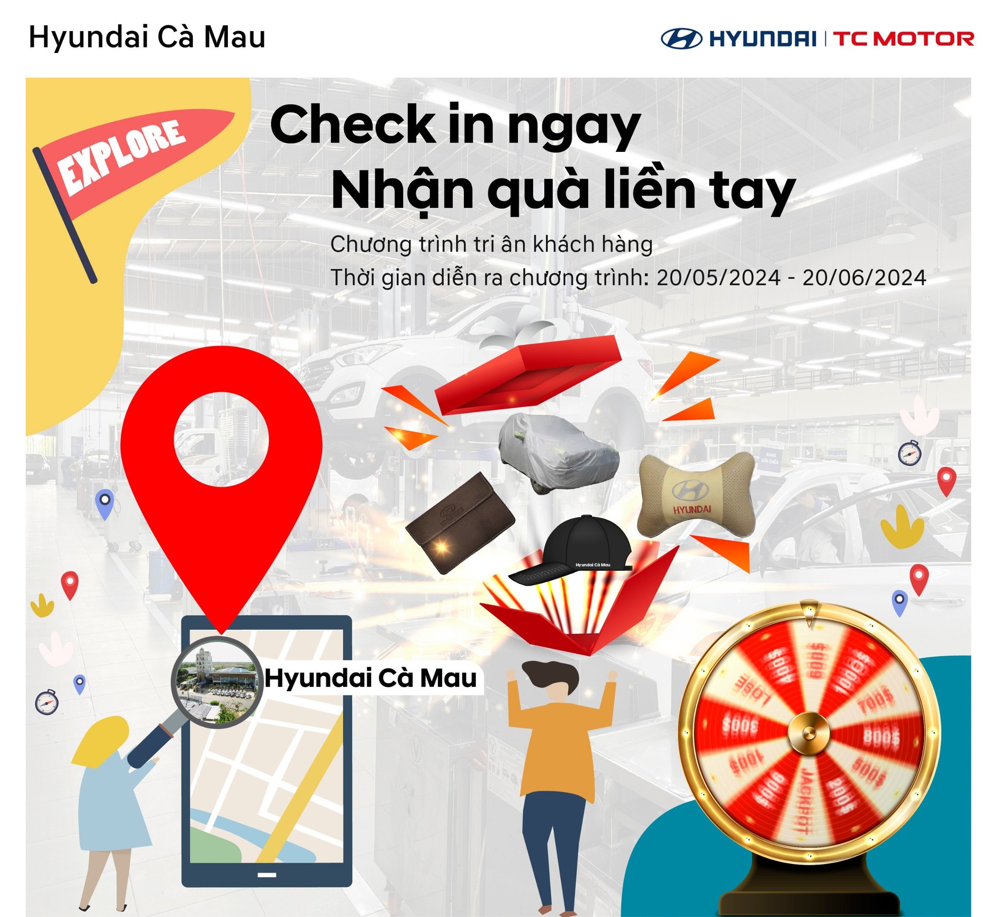 CẢM ƠN QUÝ KHÁCH HÀNG ĐÃ THAM GIA CHƯƠNG TRÌNH CHECK IN NGAY NHẬN QUÀ LIỀN TAY