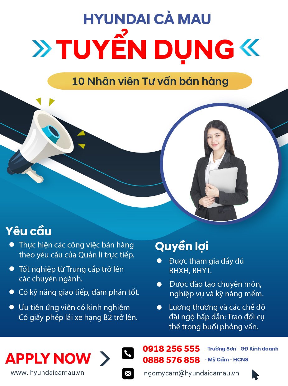 TUYỂN DỤNG THÁNG 6