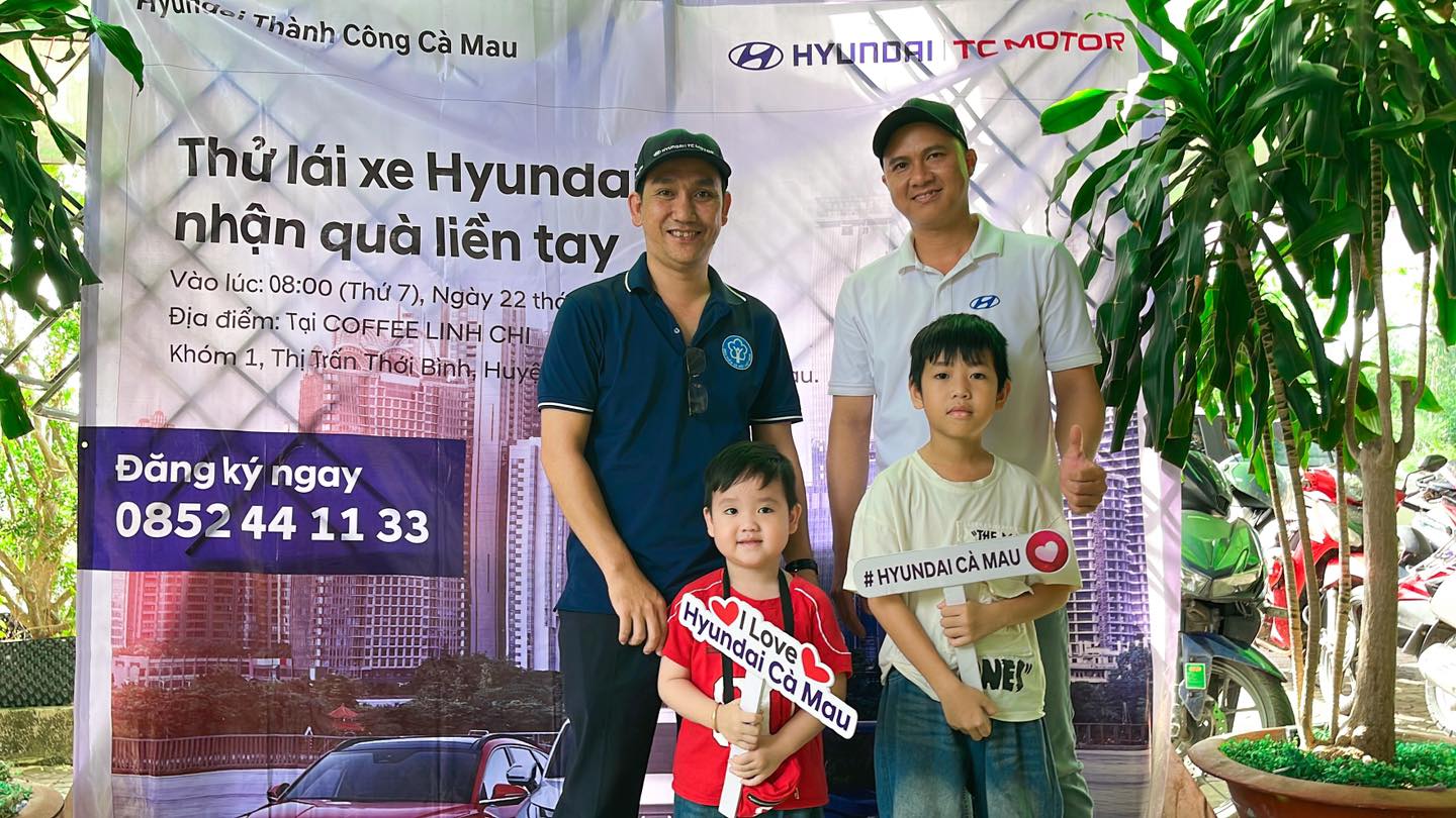 LỜI CẢM ƠN GỬI ĐẾN QUÝ KHÁCH HÀNG ĐÃ THAM GIA CHƯƠNG TRÌNH " LÁI THỬ HYUNDAI - NHẬN NGAY QUÀ TẶNG " TẠI THỊ TRẤN THỚI BÌNH