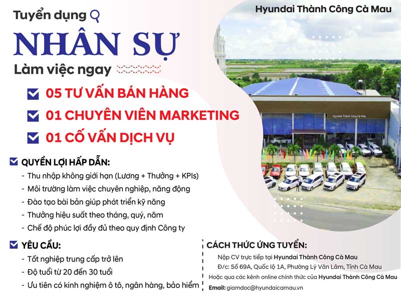 BỨT PHÁ GIỚI HẠN - TỎA SÁNG SỰ NGHIỆP CÙNG HYUNDAI CÀ MAU