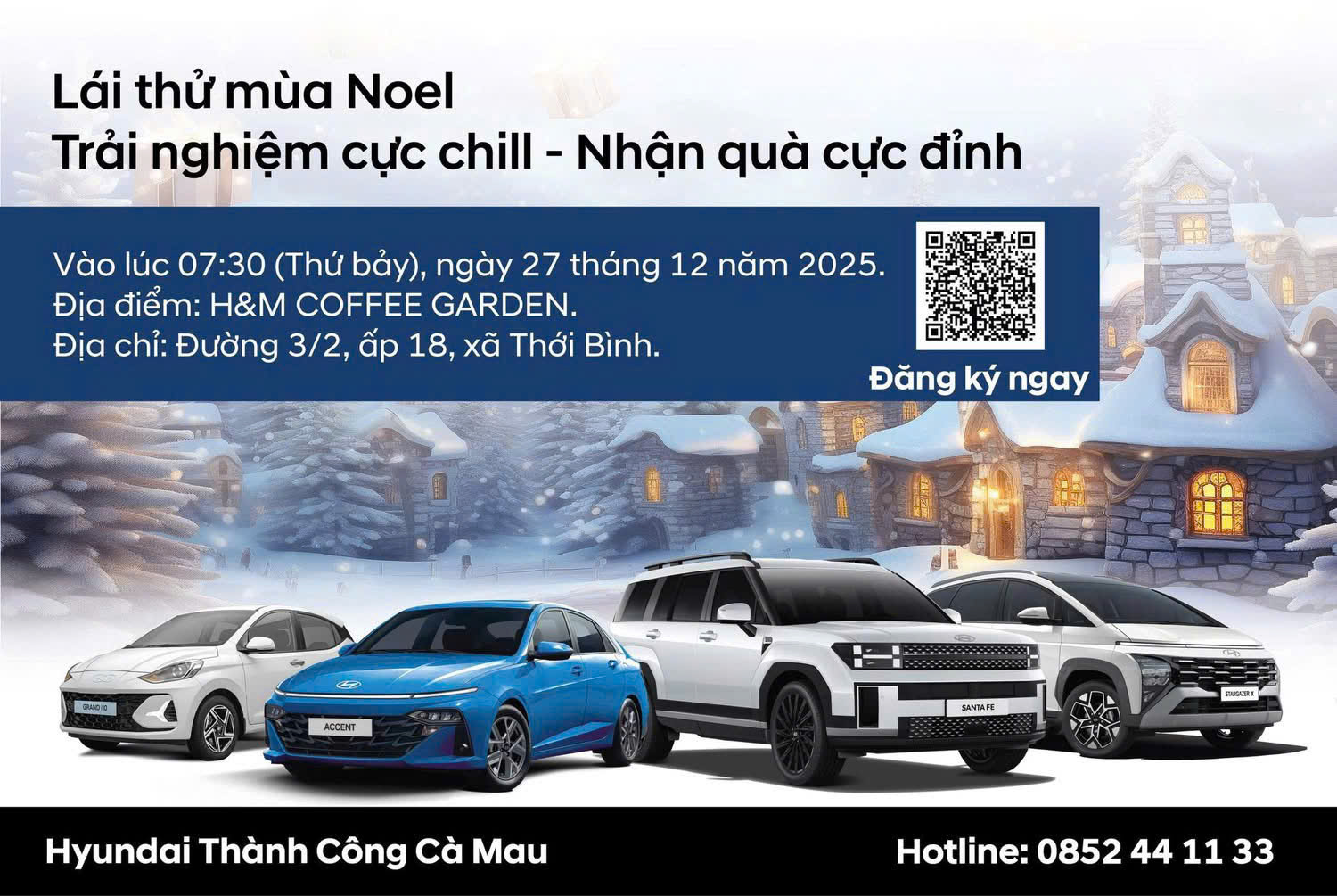 LÁI THỬ MÙA NOEL – TRẢI NGHIỆM CỰC CHILL, NHẬN QUÀ CỰC ĐỈNH