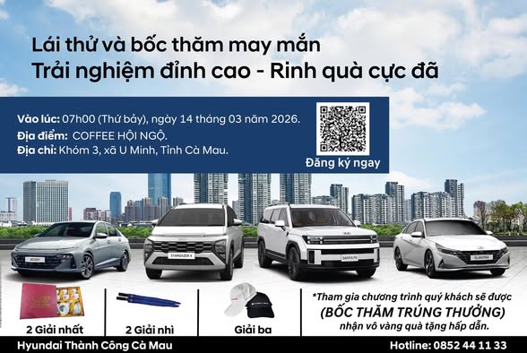 LÁI THỬ VÀ BỐC THĂM MAY MẮN TRẢI NGHIỆM ĐỈNH CAO - RINH QUÀ CỰC ĐÃ