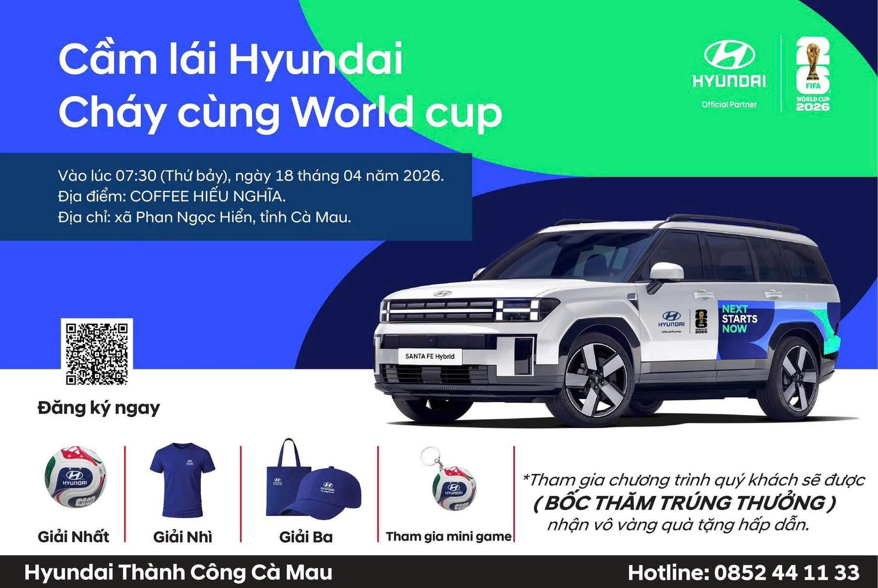 CẦM LÁI HYUNDAI – CHÁY CÙNG WORLD CUP 2026