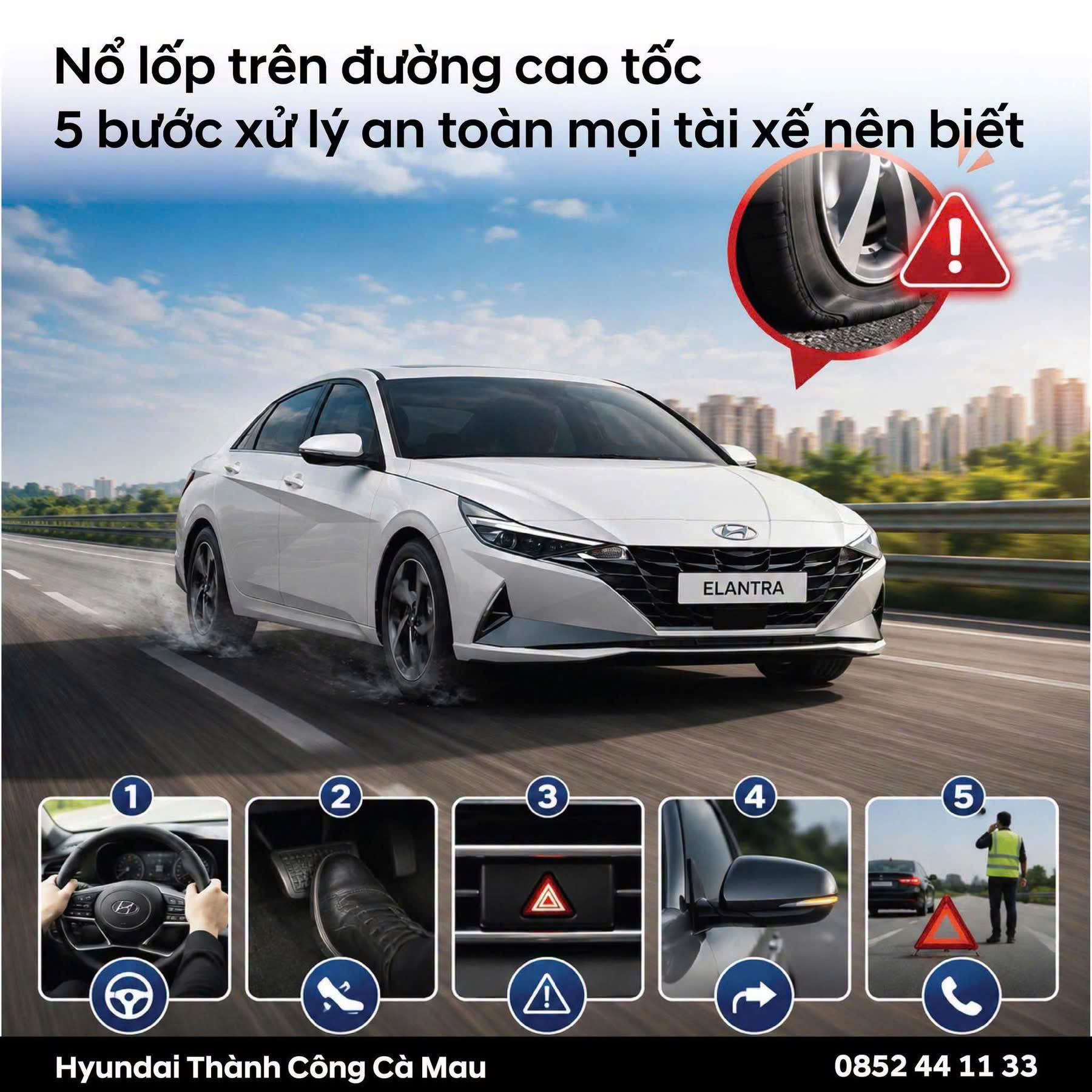 NỔ LỐP TRÊN ĐƯỜNG CAO TỐC? 5 BƯỚC XỬ LÝ AN TOÀN MỌI TÀI XẾ NÊN BIẾT